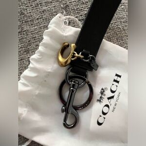 Coach Loop KeychainBlack Leather